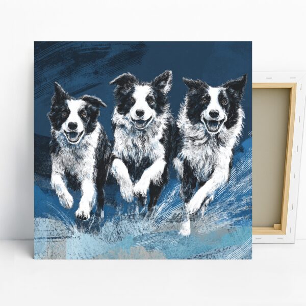 Border Collie Trio Art