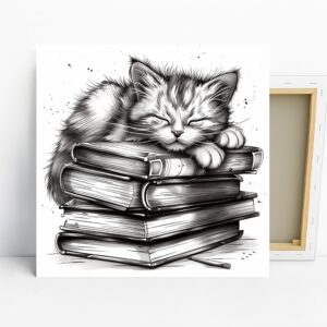 Cat Nap Book Art
