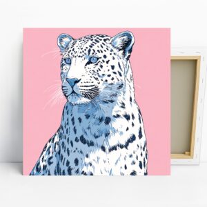 Blue Leopard Art