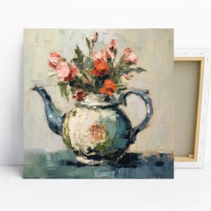 Rose Bouquet Teapot Art