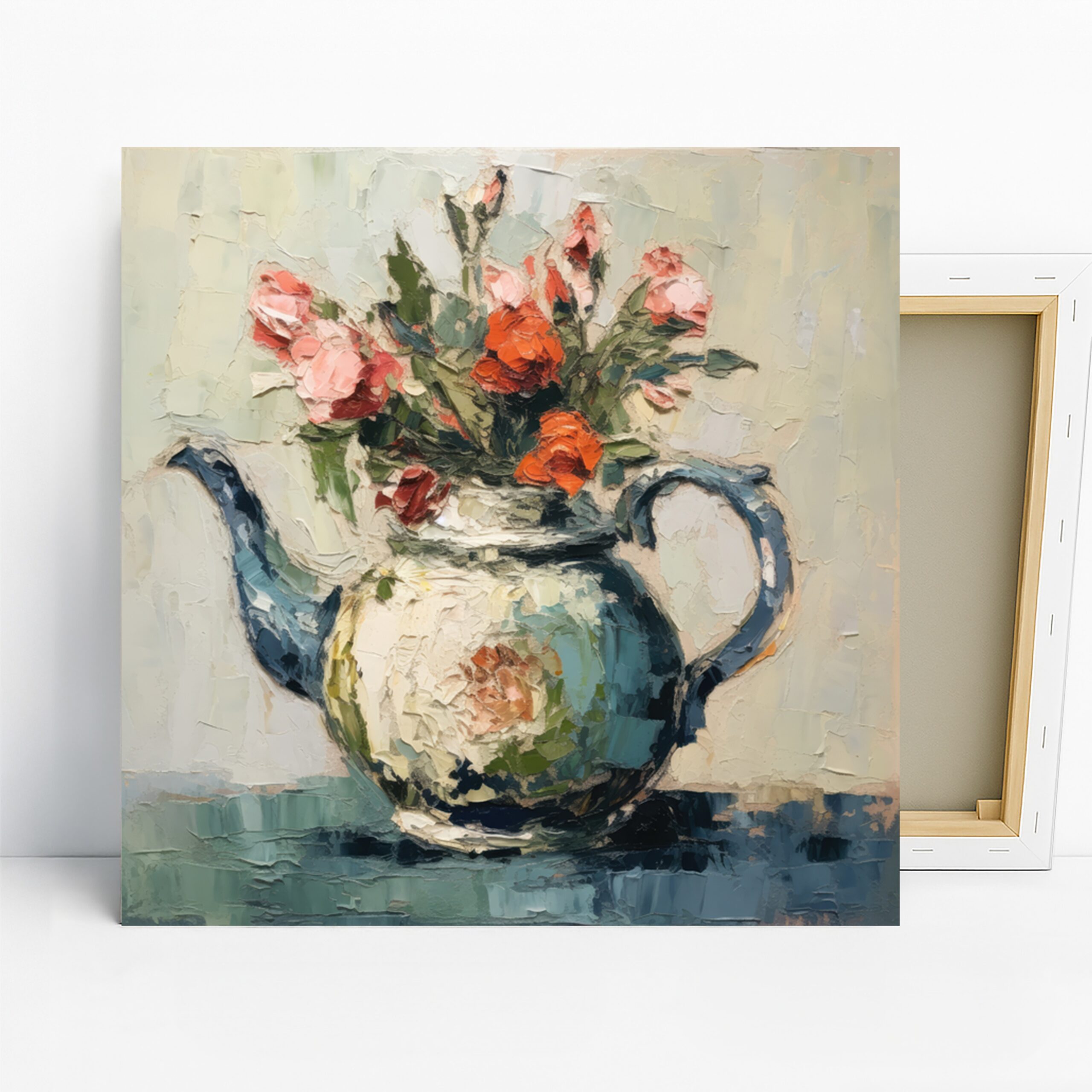 1.jpg Rose Bouquet Teapot Art