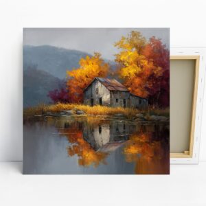 Rustic Autumn Barn Art