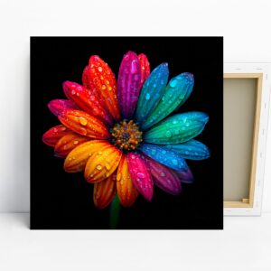 Rainbow Daisy Art