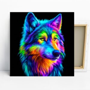 Colorful Wolf Art