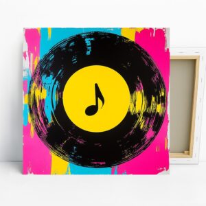 Vinyl Record Music Note Art