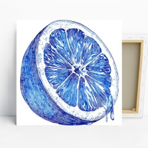 Blue Lemon Slice Art