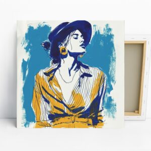 Fashionista Blue Hat Art