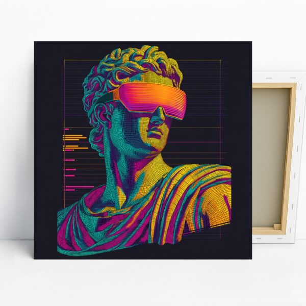 Neon Retro Futurism Portrait Art