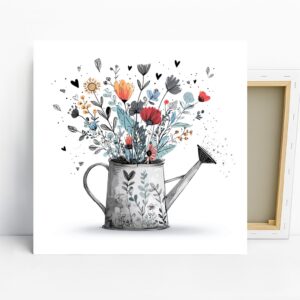 Blooming Watering Can Art