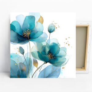Teal Bloom Art
