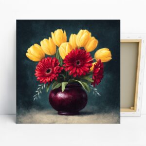 Tulip and Gerbera Bouquet Art