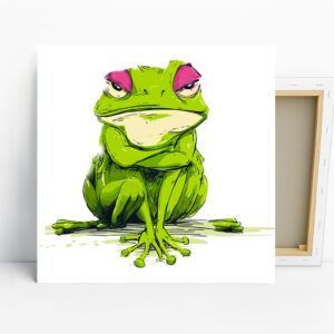 Grumpy Frog Art