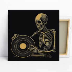 Skeleton DJ Art