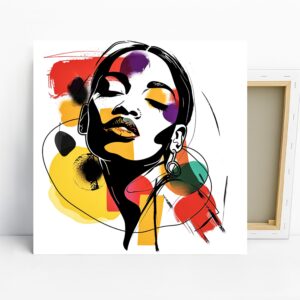 Vibrant Face Abstract Art
