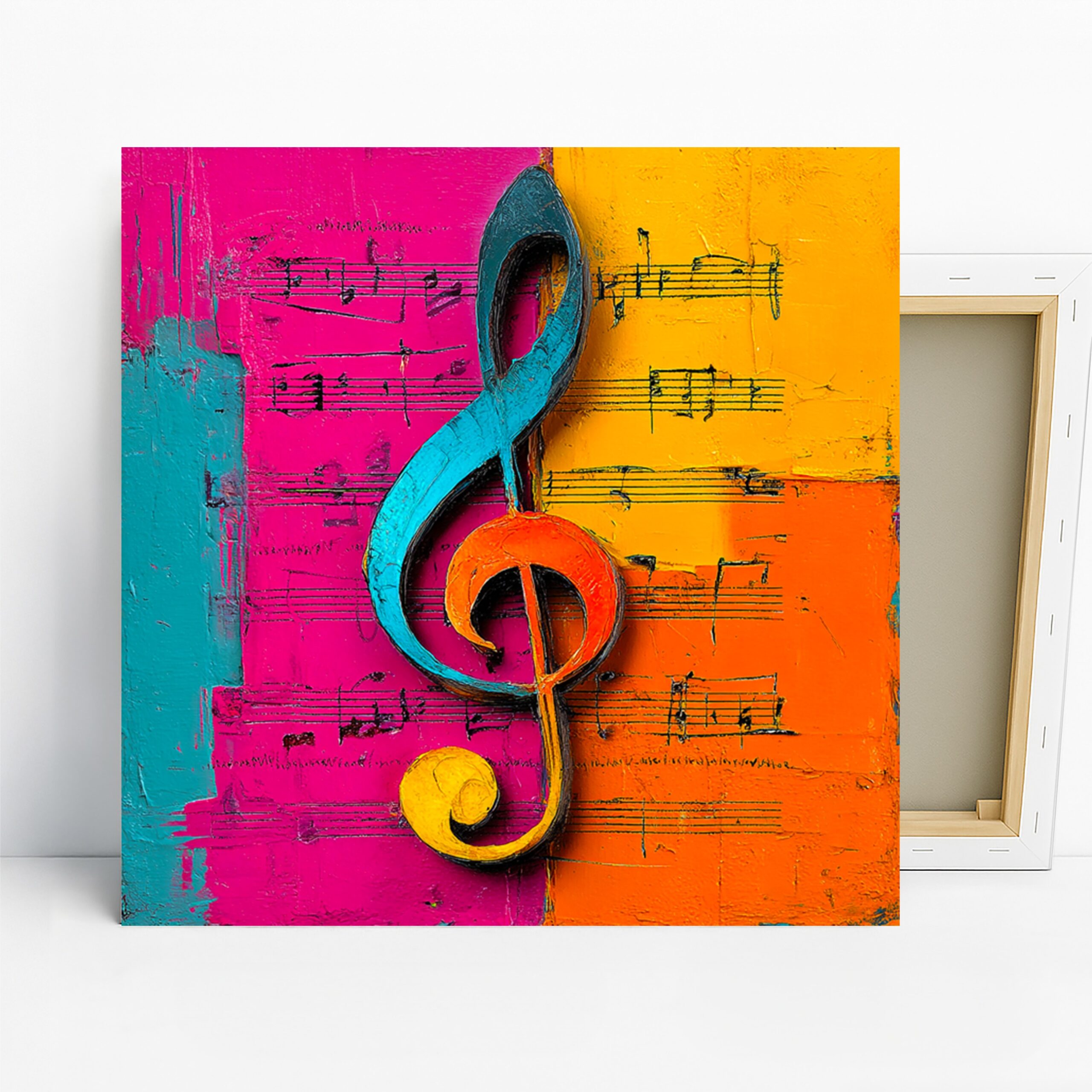 1.jpg Vibrant Treble Clef Art
