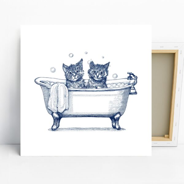 Kitten Bath Time Art