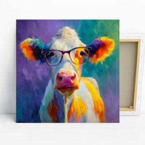 Cow with Glasses Art