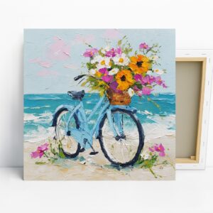 Seaside Bicycle Bouquet Art