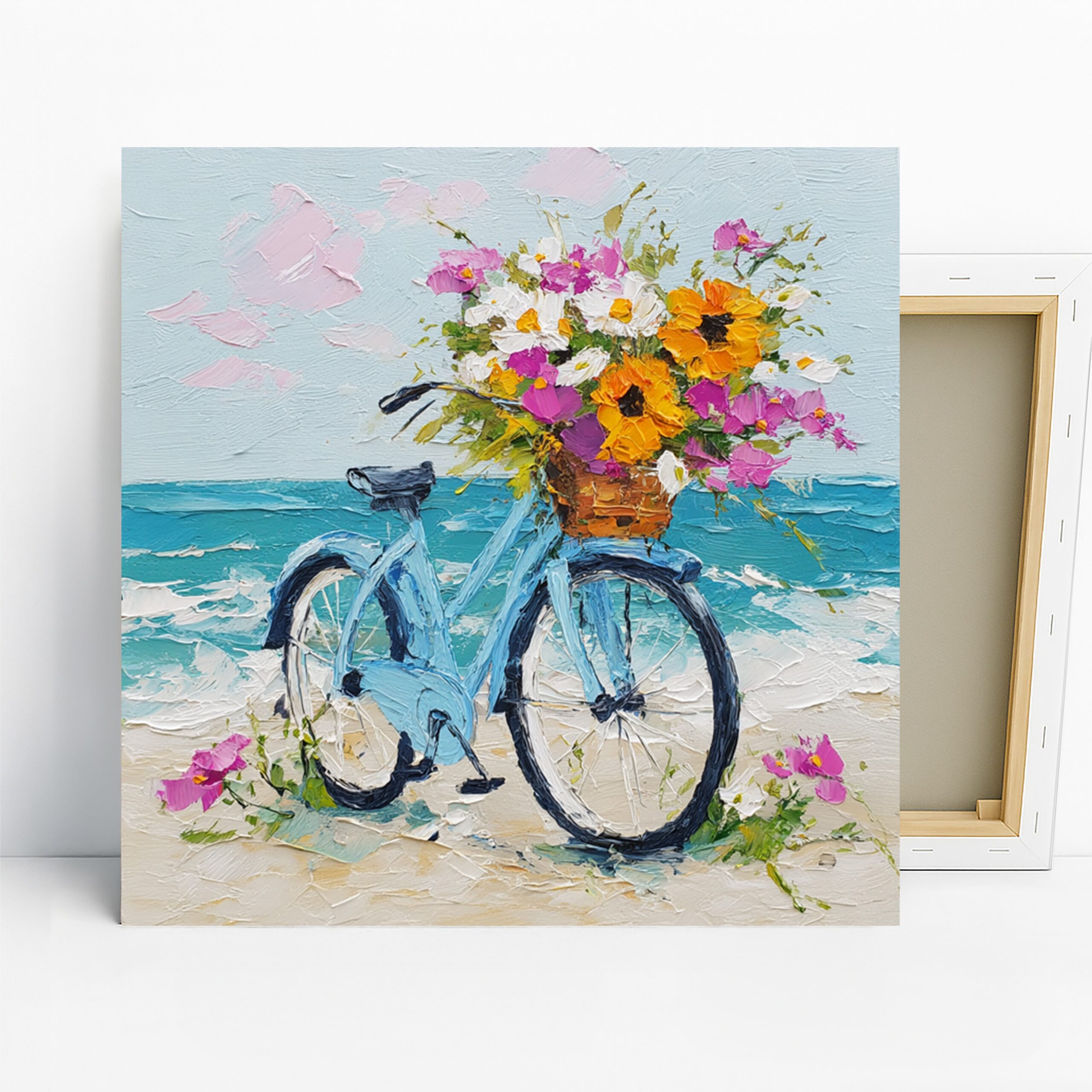 1.jpg Seaside Bicycle Bouquet Art