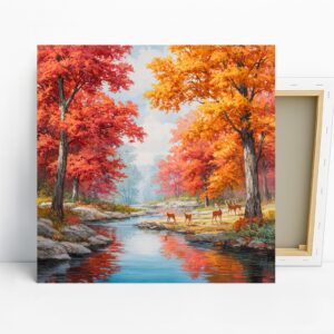 Deer Autumn Forest Art
