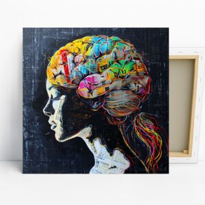 Colorful Brain Anatomy Art
