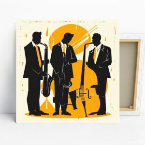 Jazz Trio Silhouette Art