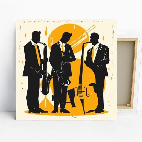 Jazz Trio Silhouette Art