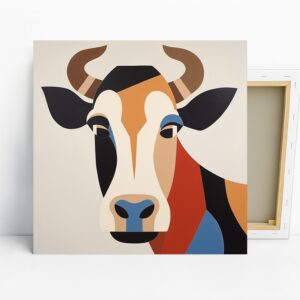 Geometric Cow Art