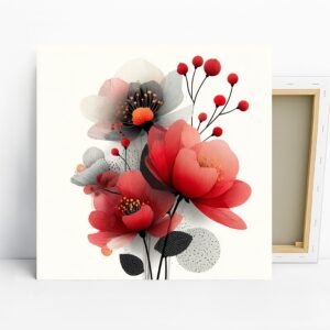 Red Poppy Bloom Art
