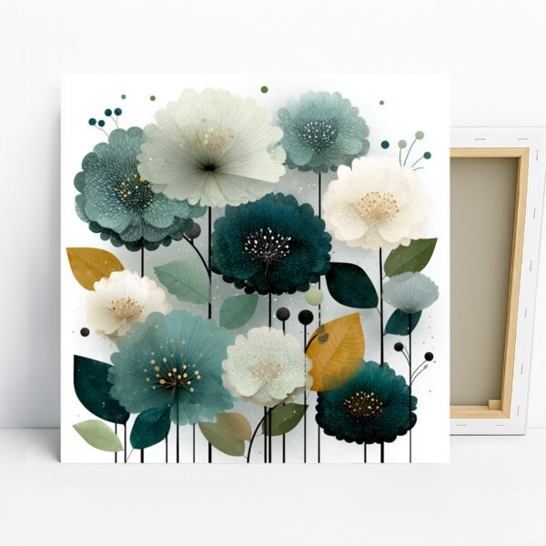 Teal Bloom Art