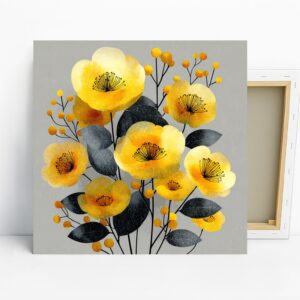 Yellow Poppy Bouquet Art