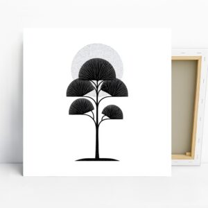 Geometric Palm Tree Art