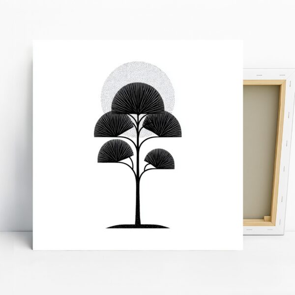 Geometric Palm Tree Art