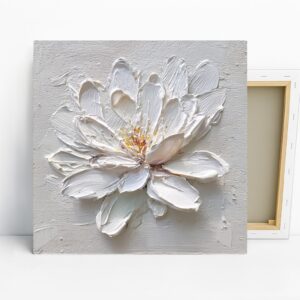 White Lotus Flower Art