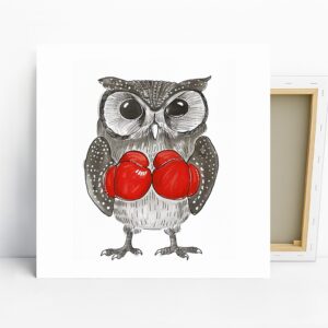 Owl Boxing Art