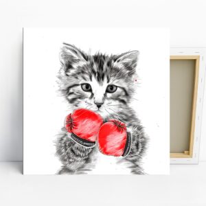 Boxing Kitten Art