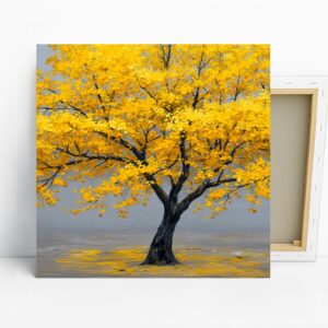 Golden Autumn Tree Art