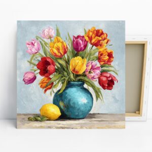 Vibrant Tulip Bouquet Art