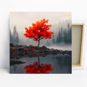 Autumn Reflection Tree Art