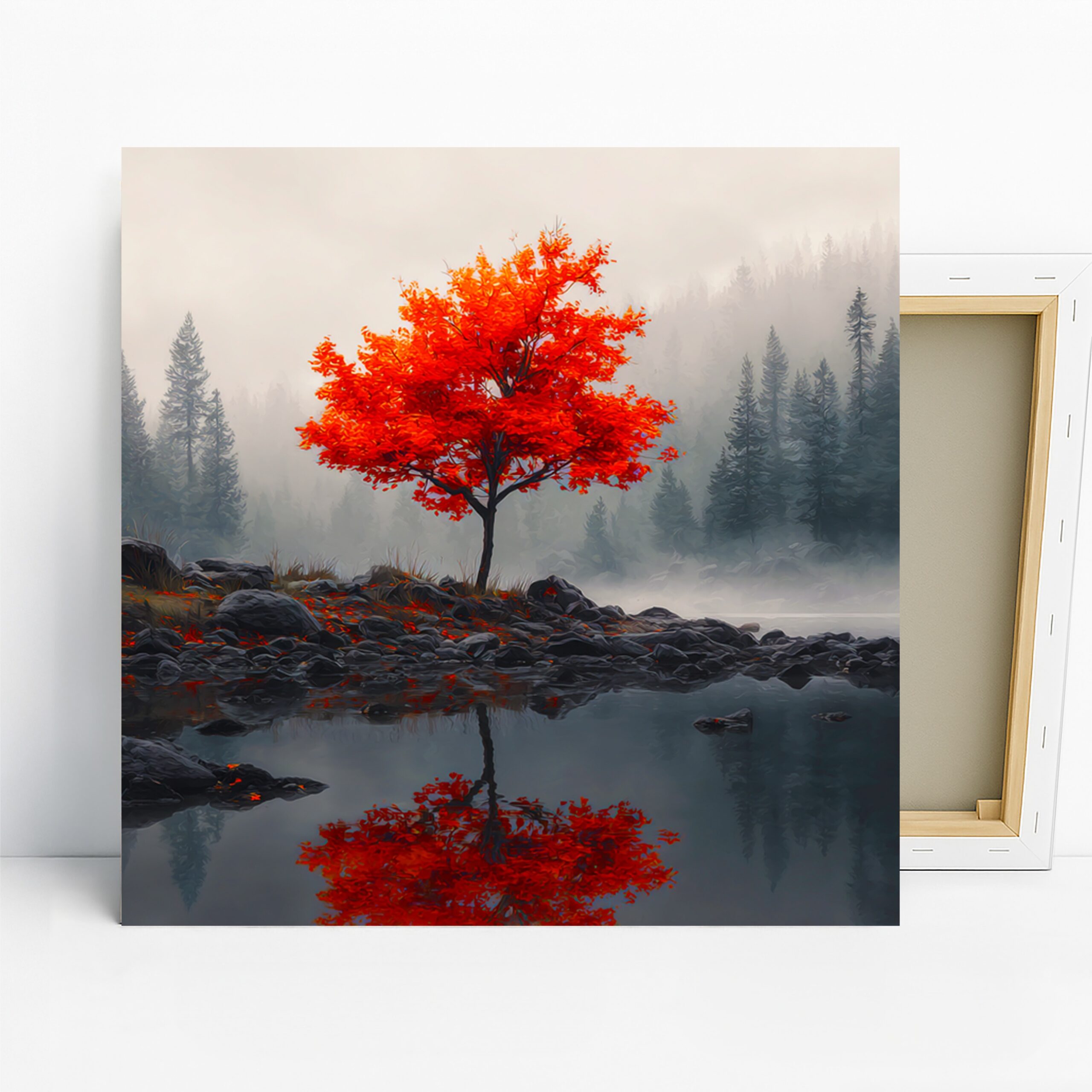 1.jpg Autumn Reflection Tree Art