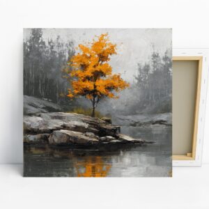 Autumn Tree Reflection Art