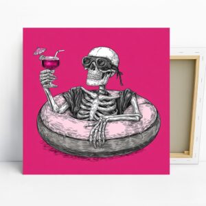 Skeleton Vacation Cocktail Art