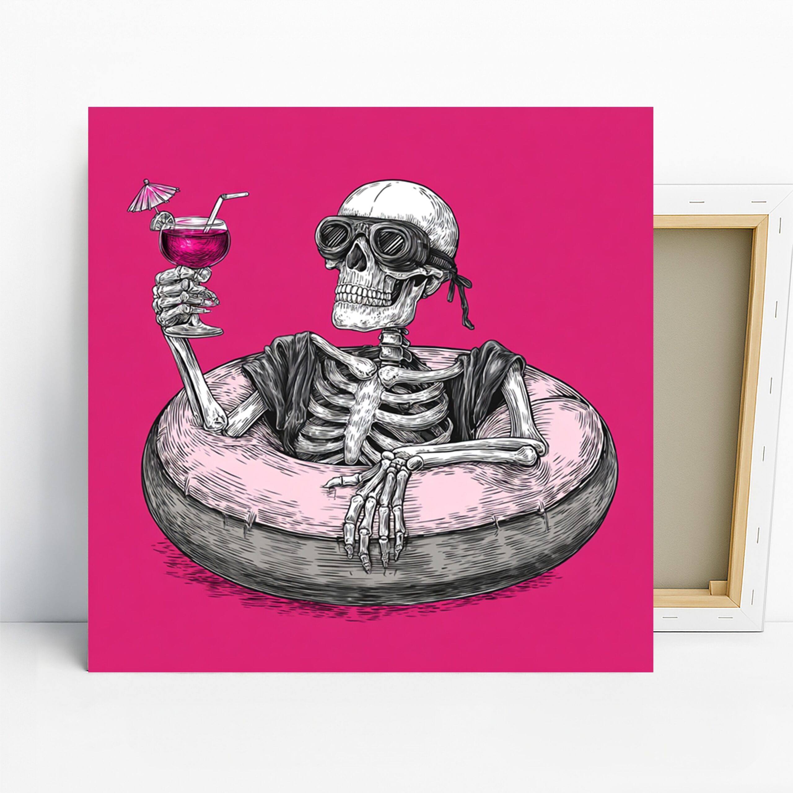 1.jpg Skeleton Vacation Cocktail Art