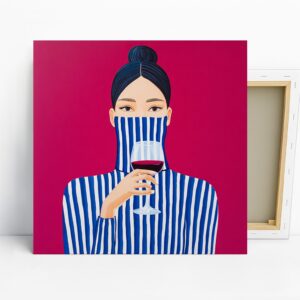 Stylish Wine Tasting Art