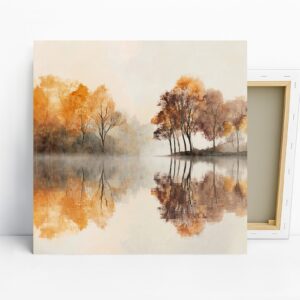 Autumn Reflection Lake Art