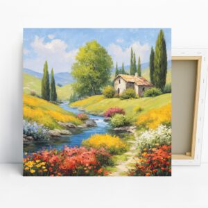 Tuscan Countryside Stream Art