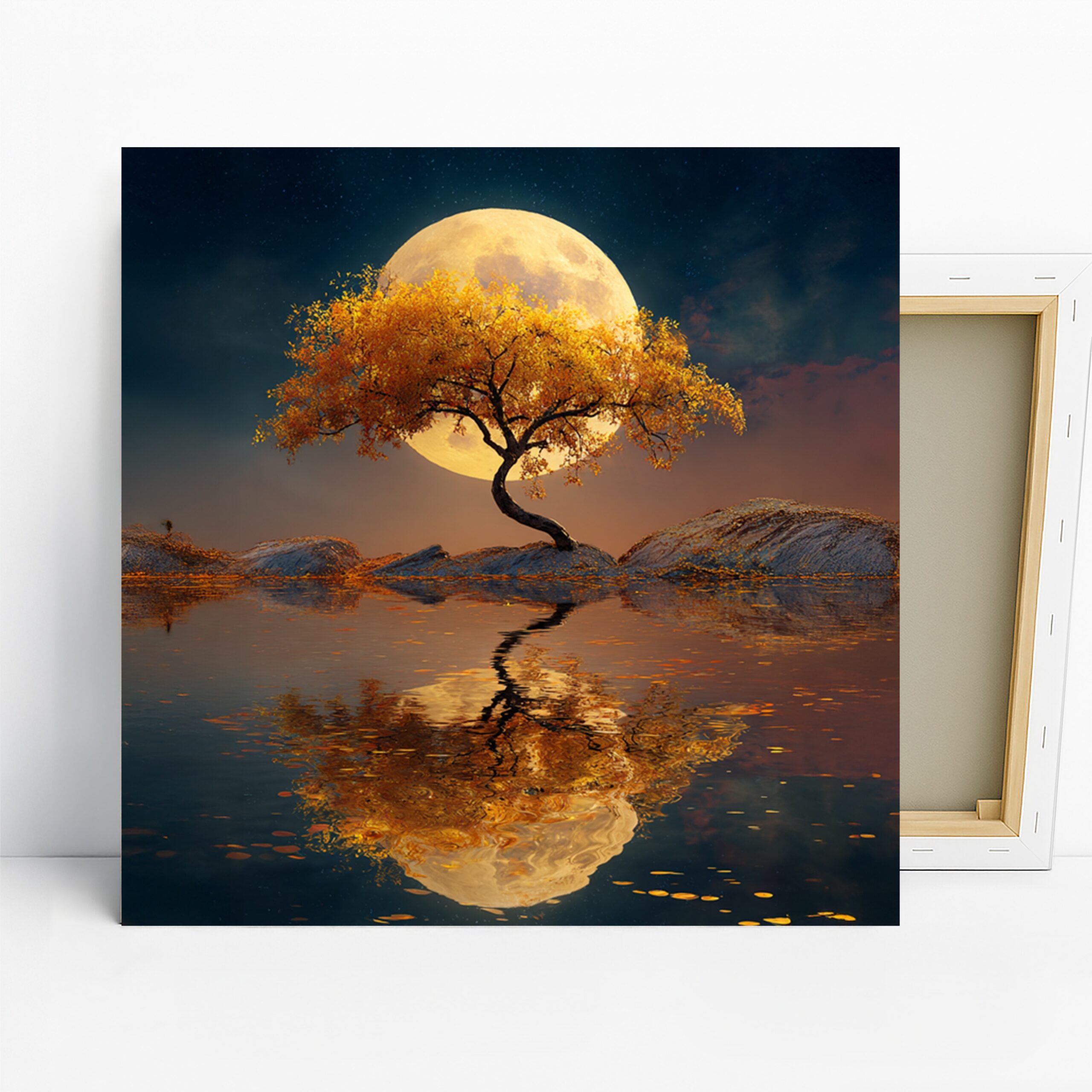1.jpg Moonlit Tree Reflection Art