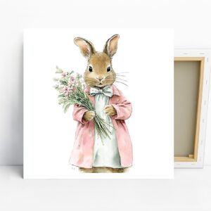 Bunny Flower Bouquet Art