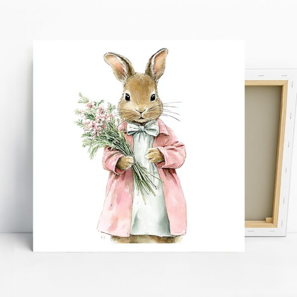 Bunny Flower Bouquet Art