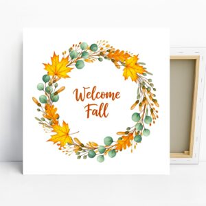 Autumn Wreath Welcome Art